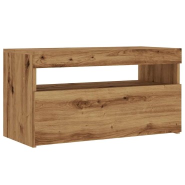 ντουλάπι τηλεόρασης vidaXL με φώτα LED Artisan Oak Κατασκευασμένο ξύλο 75x35x40 cm