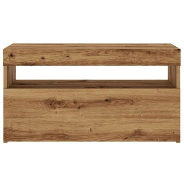 ντουλάπι τηλεόρασης vidaXL με φώτα LED Artisan Oak Κατασκευασμένο ξύλο 75x35x40 cm