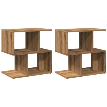 vidaXL Κομοδίνα 2 τεμ. Artisan Oak 50x30x51,5cm Κατασκευασμένο ξύλο