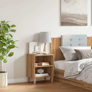 vidaXL Κομοδίνο ντουλάπι Artisan Oak 40x30x50cm Κατασκευασμένο ξύλο 1 τεμ.