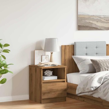 vidaXL Κομοδίνο ντουλάπι Artisan Oak 40x40x50cm Κατασκευασμένο ξύλο 1 τεμ.