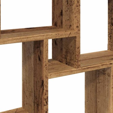 vidaXL Ράφι κύβος τοίχου Παλιό ξύλο 90x15x119,5cm Κατασκευασμένο ξύλο 1 τεμ.