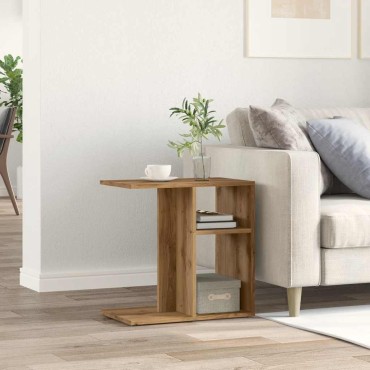 vidaXL Side Table Artisan Oak 50x30x50cm Κατασκευασμένο ξύλο