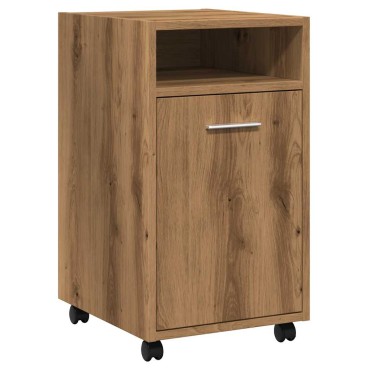 ντουλάπι vidaXL με ροδάκια Artisan Oak 33x38x60cm Κατασκευασμένο ξύλο