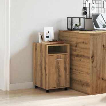 ντουλάπι vidaXL με ροδάκια Artisan Oak 33x38x60cm Κατασκευασμένο ξύλο