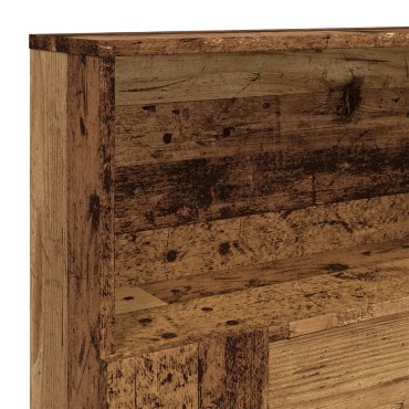 vidaXL Ντουλάπι κεφαλάρι Παλιό ξύλο 180x19x103,5cm Ξύλο μηχανής