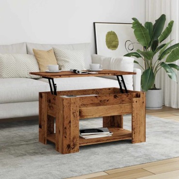 vidaXL Τραπεζάκι σαλονιού Παλιό ξύλο 79x49x41cm Ξύλο μηχανής 1 τεμ.