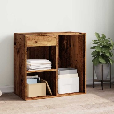 vidaXL Ντουλάπι καλλυντικών Παλιό ξύλο 80x40x75cm Κατασκευασμένο ξύλο 1 τεμ.