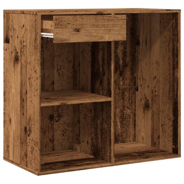 vidaXL Ντουλάπι καλλυντικών Παλιό ξύλο 80x40x75cm Κατασκευασμένο ξύλο 1 τεμ.