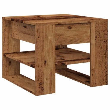 vidaXL Τραπεζάκι σαλονιού Παλιό ξύλο 55,5x55x45cm Κατασκευασμένο ξύλο 1 τεμ.