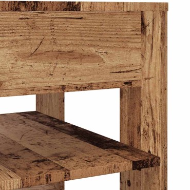 vidaXL Τραπεζάκι σαλονιού Παλιό ξύλο 55,5x55x45cm Κατασκευασμένο ξύλο 1 τεμ.
