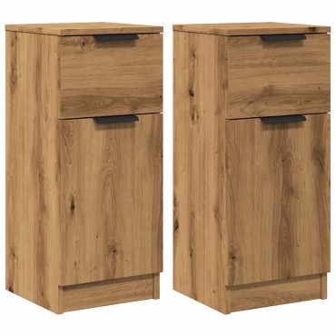 vidaXL Sideboards 2 τεμ. Artisan Oak 30x30x70cm Κατασκευασμένο ξύλο