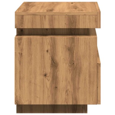 vidaXL Κομοδίνα με φώτα LED 2 τεμ. Artisan Oak 40x39x48,5cm