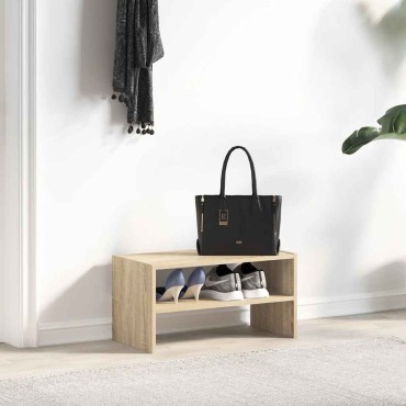 vidaXL Ράφι παπουτσιών στοιβαζόμενο Sonoma Oak 60x30x30,5cm