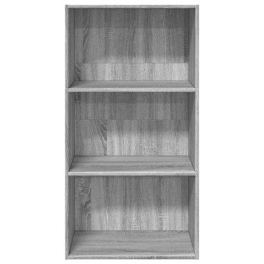 vidaXL Βιβλιοθήκη Γκρι Sonoma 60x30x114cm Ξύλινη κατασκευή 1 τεμ.
