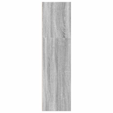 vidaXL Βιβλιοθήκη Γκρι Sonoma 60x30x114cm Ξύλινη κατασκευή 1 τεμ.