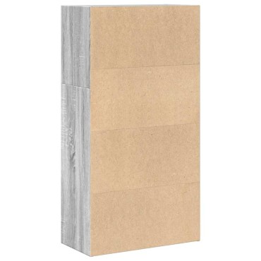 vidaXL Βιβλιοθήκη Γκρι Sonoma 60x30x114cm Ξύλινη κατασκευή 1 τεμ.