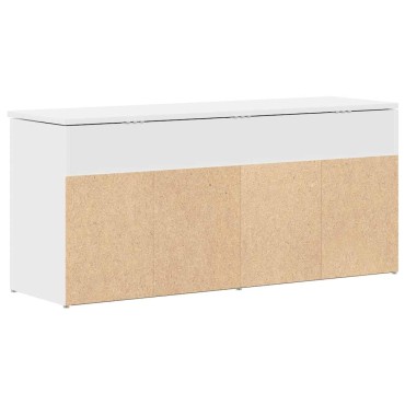 Πάγκος παπουτσιών vidaXL Λευκό 102x30,5x45cm Κατασκευασμένο ξύλο