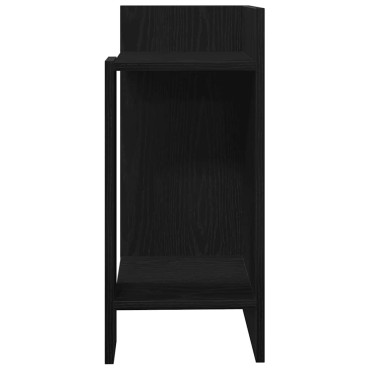 vidaXL Πλαϊνά Τραπεζάκια 2 τεμ. με Ράφι Μαύρο 25,5x27x60cm