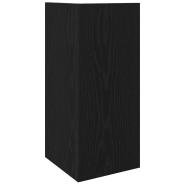 vidaXL Πλαϊνά Τραπεζάκια 2 τεμ. με Ράφι Μαύρο 25,5x27x60cm