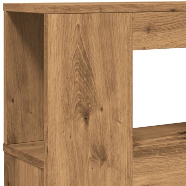 vidaXL LED κεφαλάρι Artisan Oak 160x18,5x103,5cm Κατασκευασμένο ξύλο