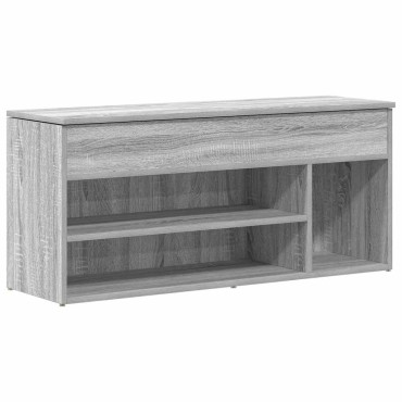 Πάγκος παπουτσιών vidaXL Γκρι Sonoma 102x30,5x45cm Κατασκευασμένο ξύλο