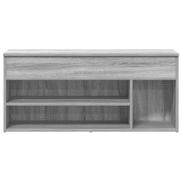 Πάγκος παπουτσιών vidaXL Γκρι Sonoma 102x30,5x45cm Κατασκευασμένο ξύλο