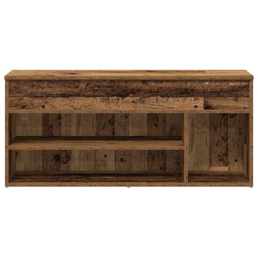 Πάγκος παπουτσιών vidaXL Παλαιό ξύλο 102x30,5x45cm Ξύλο μηχανής