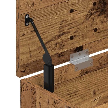 Πάγκος παπουτσιών vidaXL Παλαιό ξύλο 102x30,5x45cm Ξύλο μηχανής