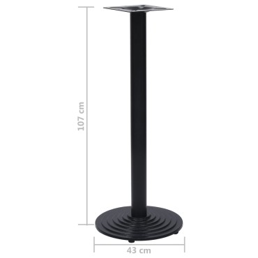 vidaXL Πόδι τραπεζιού μπιστρό μαύρο 43x107cm Χυτοσίδηρος