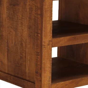 vidaXL Τραπεζάκι σαλονιού με 2 συρτάρια 90x40x50cm Μασίφ ξύλο μάνγκο 1 τεμ.