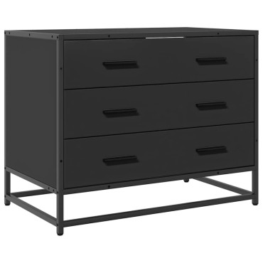 ντουλάπι συρταριών vidaXL Μαύρο 70x41x56cm Κατασκευασμένο ξύλο