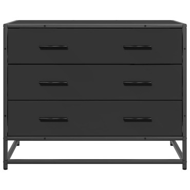 ντουλάπι συρταριών vidaXL Μαύρο 70x41x56cm Κατασκευασμένο ξύλο