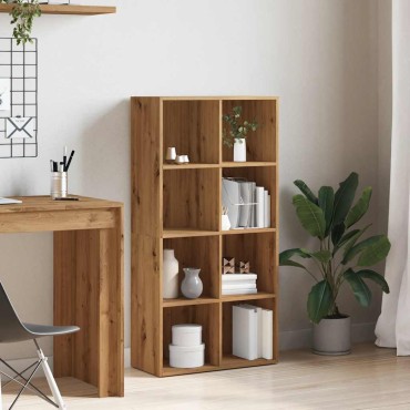 vidaXL Ντουλάπι βιβλίων Artisan Oak 66x30x130cm Κατασκευασμένο ξύλο 1 τεμ.