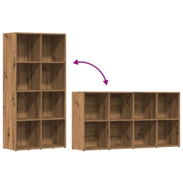vidaXL Ντουλάπι βιβλίων Artisan Oak 66x30x130cm Κατασκευασμένο ξύλο 1 τεμ.