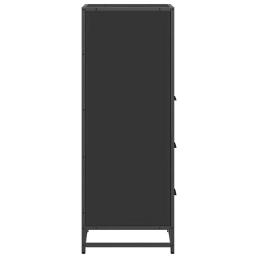 vidaXL Ντουλάπι μπάνιου Μαύρο 35x37,5x100cm Ξύλινη κατασκευή