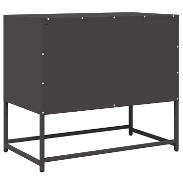 ντουλάπι τηλεόρασης vidaXL Μαύρο 68x39x60,5cm από χάλυβα ψυχρής έλασης