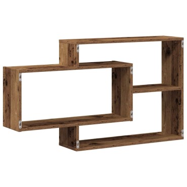 vidaXL Ράφι τοίχου Παλιό ξύλο 104x20x58,5cm Κατασκευασμένο ξύλο 1 τεμ.