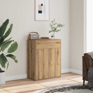 vidaXL Sideboard Artisan Oak 60x30x75cm Κατασκευασμένο ξύλο 1 τεμ.