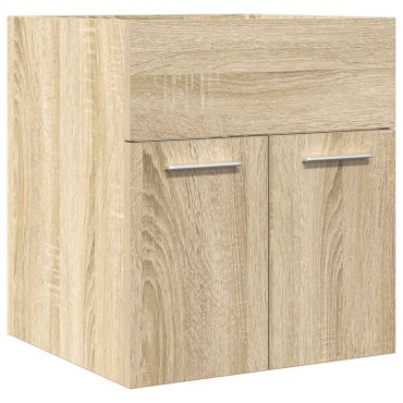 vidaXL Ντουλάπι νιπτήρα μπάνιου Sonoma Oak Κατασκευασμένο ξύλο 41x38,5x46cm
