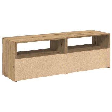 vidaXL σετ ντουλαπιών τηλεόρασης 2 τεμ. με φώτα LED Artisan Oak 60x35x40 cm