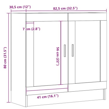 vidaXL Βιβλιοθήκη Artisan Δρυς 82,5x30,5x80cm Επεξεργασμένο Ξύλο 1 τεμ.