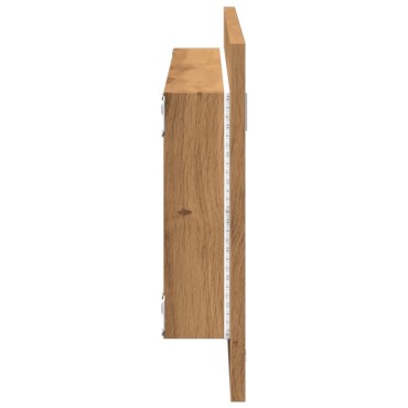 vidaXL καθρέφτης μπάνιου LED Artisan Oak Κατασκευασμένο ξύλο 100x8,5x37cm