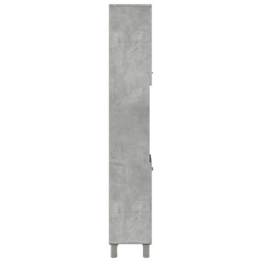 vidaXL Στήλη Μπάνιου Γκρι του Σκυροδέματος 30x30x179cm Μοριοσανίδα 1 τεμ.