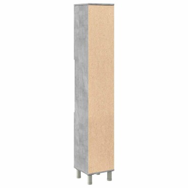 vidaXL Στήλη Μπάνιου Γκρι του Σκυροδέματος 30x30x179cm Μοριοσανίδα 1 τεμ.