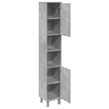 vidaXL Στήλη Μπάνιου Γκρι του Σκυροδέματος 30x30x179cm Μοριοσανίδα 1 τεμ.