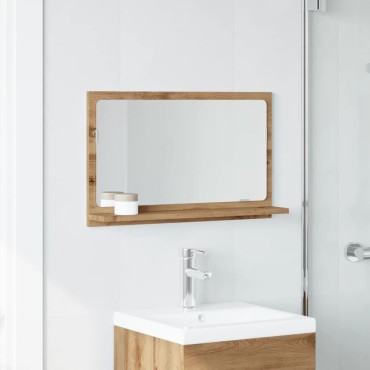 vidaXL Ντουλάπι καθρέφτη μπάνιου Artisan Oak Κατασκευασμένο ξύλο 60x11x37cm 1 τεμ.