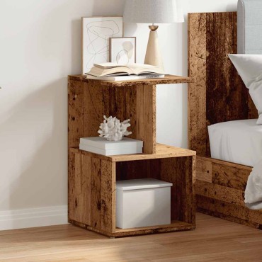 vidaXL κομοδίνο ντουλάπι παλιό ξύλο 35x35x55cm κατασκευασμένο ξύλο 1 τεμ.