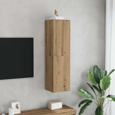 vidaXL Ντουλάπι τηλεόρασης Artisan Oak 30,5x30x110cm Ξύλινη κατασκευή