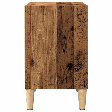 vidaXL ντουλάπι κομοδίνου Παλιό ξύλο 40x30x50cm Κατασκευασμένο ξύλο 1 τεμ.